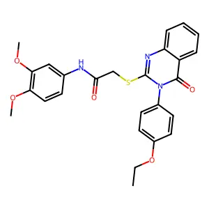 N-(3,4-dimethoxyphenyl)-2-{[3-(4-ethoxyphenyl)-4-oxo-3,4-dihydroquinazolin-2-yl]sulfanyl}acetamide structure