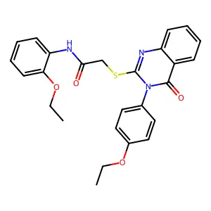 N-(2-ethoxyphenyl)-2-{[3-(4-ethoxyphenyl)-4-oxo-3,4-dihydroquinazolin-2-yl]sulfanyl}acetamide structure