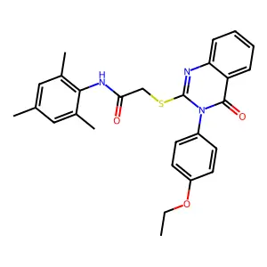 2-((3-(4-Ethoxyphenyl)-4-oxo-3,4-dihydro-2-quinazolinyl)thio)-N-mesitylacetamide structure