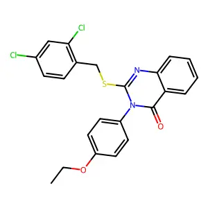 2-((2,4-dichlorobenzyl)thio)-3-(4-ethoxyphenyl)quinazolin-4(3H)-one structure