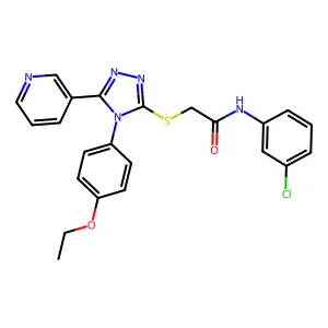 N-(3-chlorophenyl)-2-{[4-(4-ethoxyphenyl)-5-(pyridin-3-yl)-4H-1,2,4-triazol-3-yl]sulfanyl}acetamide structure
