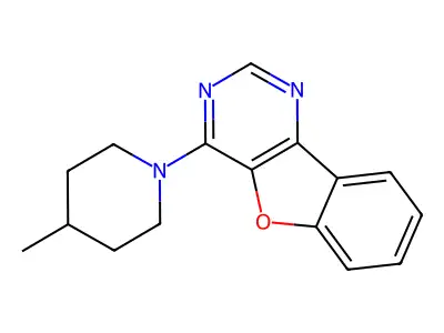 4-(4-Methyl-1-piperidinyl)[1]benzofuro[3,2-d]pyrimidine structure