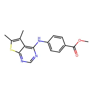 Methyl 4-[(5,6-dimethylthieno[2,3-d]pyrimidin-4-yl)amino]benzoate structure