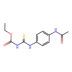 ethyl N-[(4-acetamidophenyl)carbamothioyl]carbamate structure
