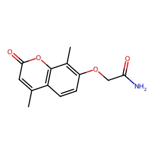 2-(4,8-Dimethyl-2-oxochromen-7-yl)oxyacetamide structure