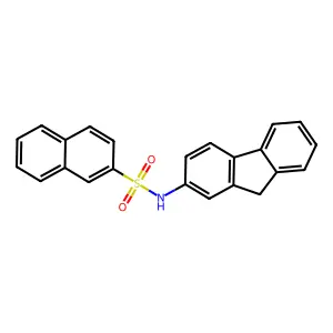 N-(9H-fluoren-2-yl)naphthalene-2-sulfonamide structure