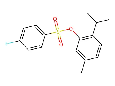 2-Isopropyl-5-methylphenyl 4-fluorobenzenesulfonate structure