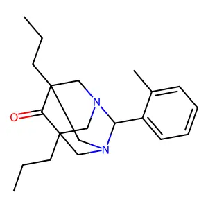 2-(2-Methylphenyl)-5,7-dipropyl-1,3-diazatricyclo[3.3.1.1~3,7~]decan-6-one structure