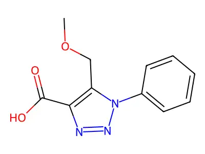 5-(Methoxymethyl)-1-phenyltriazole-4-carboxylic acid structure