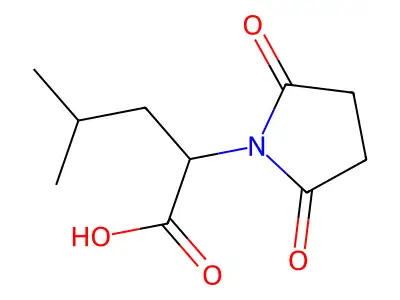 2-(2,5-Dioxopyrrolidin-1-yl)-4-methylpentanoic acid structure