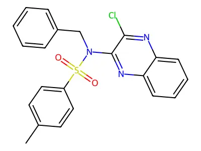 N-benzyl-N-(3-chloroquinoxalin-2-yl)-4-methylbenzene-1-sulfonamide structure