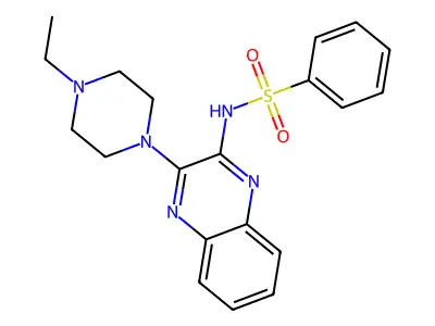 N-[3-(4-ethylpiperazin-1-yl)quinoxalin-2-yl]benzenesulfonamide structure