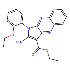 ethyl 2-amino-1-(2-ethoxyphenyl)-1H-pyrrolo[2,3-b]quinoxaline-3-carboxylate structure