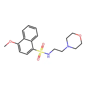 4-methoxy-N-(2-morpholinoethyl)naphthalene-1-sulfonamide structure