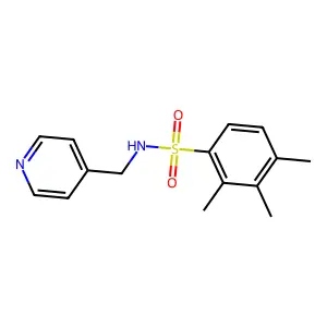 2,3,4-trimethyl-N-(4-pyridinylmethyl)benzenesulfonamide structure