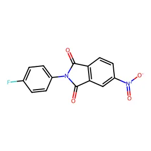 2-(4-fluorophenyl)-5-nitro-2,3-dihydro-1H-isoindole-1,3-dione structure