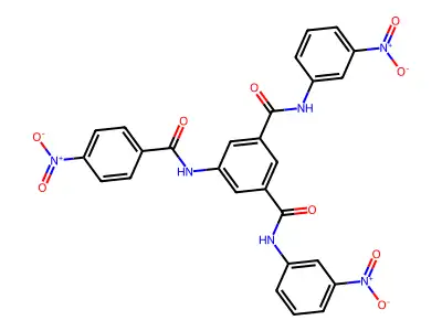5-[(4-nitrobenzoyl)amino]-1-N,3-N-bis(3-nitrophenyl)benzene-1,3-dicarboxamide structure