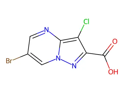6-Bromo-3-chloropyrazolo[1,5-a]pyrimidine-2-carboxylic acid structure