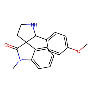 2'-(4-Methoxyphenyl)-1-methylspiro(3H-indole-3,3'-pyrrolidin)-2(1H)-one structure