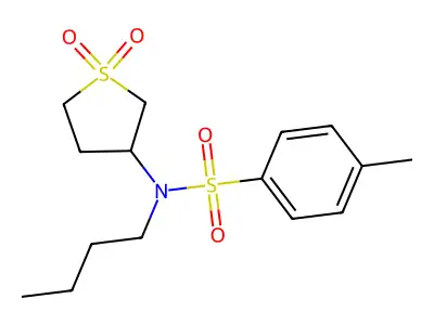 3-{Butyl[(4-methylphenyl)sulfonyl]amino}thiolane-1,1-dione structure