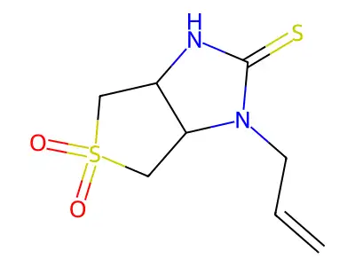 1-allyl-2-mercapto-3a,4,6,6a-tetrahydro-1H-thieno[3,4-d]imidazole 5,5-dioxide structure