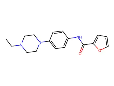 N-[4-(4-ethylpiperazin-1-yl)phenyl]furan-2-carboxamide structure