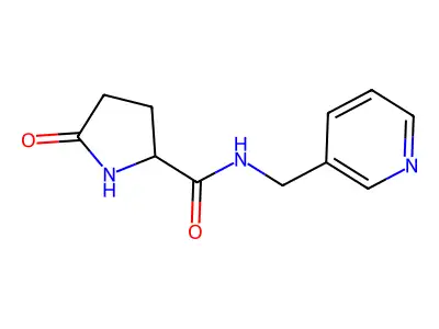 5-oxo-N-(pyridin-3-ylmethyl)pyrrolidine-2-carboxamide structure