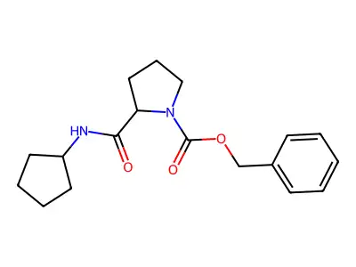Benzyl 2-(cyclopentylcarbamoyl)pyrrolidine-1-carboxylate structure