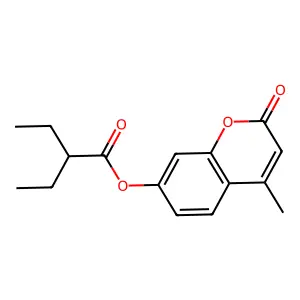 4-methyl-2-oxo-2H-chromen-7-yl 2-ethylbutanoate structure