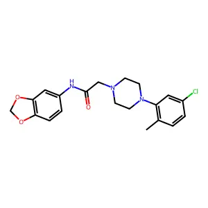 N-(1,3-benzodioxol-5-yl)-2-[4-(5-chloro-2-methylphenyl)piperazin-1-yl]acetamide structure