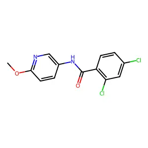 2,4-dichloro-N-(6-methoxypyridin-3-yl)benzamide structure