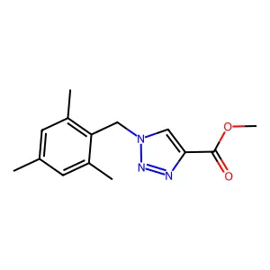 methyl 1-[(2,4,6-trimethylphenyl)methyl]-1H-1,2,3-triazole-4-carboxylate structure