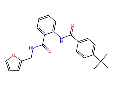 2-[(4-tert-butylbenzoyl)amino]-N-(2-furylmethyl)benzamide structure