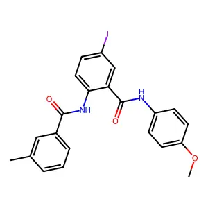 5-iodo-N-(4-methoxyphenyl)-2-[(3-methylbenzoyl)amino]benzamide structure