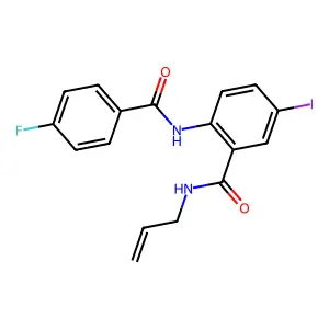 N-allyl-2-[(4-fluorobenzoyl)amino]-5-iodobenzamide structure