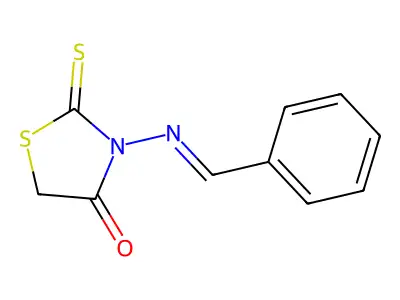 3-(Benzylideneamino)-2-sulfanylidene-1,3-thiazolidin-4-one structure