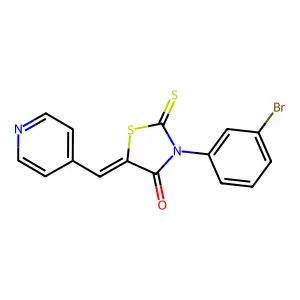 3-(3-Bromophenyl)-5-(4-pyridylmethylene)-2-thioxo-1,3-thiazolidin-4-one structure