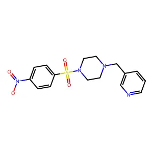 1-(4-Nitrophenyl)sulfonyl-4-(pyridin-3-ylmethyl)piperazine structure