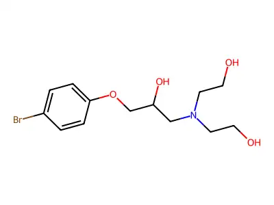 1-[Bis(2-hydroxyethyl)amino]-3-(4-bromophenoxy)propan-2-ol structure