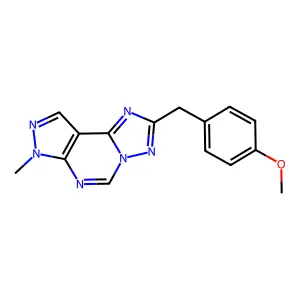 2-(4-methoxybenzyl)-7-methyl-7H-pyrazolo[4,3-e][1,2,4]triazolo[1,5-c]pyrimidine structure
