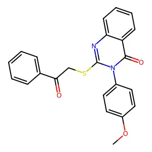 3-(4-Methoxyphenyl)-2-phenacylsulfanylquinazolin-4-one structure