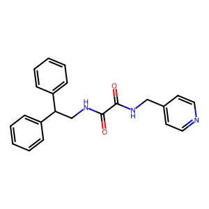 N'-(2,2-diphenylethyl)-N-(pyridin-4-ylmethyl)oxamide structure