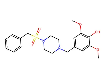 4-[(4-Benzylsulfonylpiperazin-1-yl)methyl]-2,6-dimethoxyphenol structure