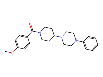 (4-Methoxyphenyl)-[4-(4-phenylpiperazin-1-yl)piperidin-1-yl]methanone structure