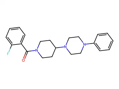 (2-Fluorophenyl)-[4-(4-phenylpiperazin-1-yl)piperidin-1-yl]methanone structure
