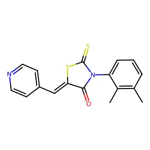 (Z)-3-(2,3-dimethylphenyl)-5-(pyridin-4-ylmethylene)-2-thioxothiazolidin-4-one structure