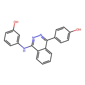 3-{[(1Z)-4-(4-hydroxyphenyl)phthalazin-1(2H)-ylidene]amino}phenol structure