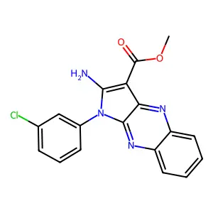 methyl 2-amino-1-(3-chlorophenyl)-1H-pyrrolo[2,3-b]quinoxaline-3-carboxylate structure