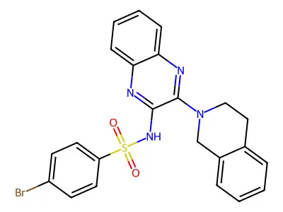 4-bromo-N-[3-(3,4-dihydroisoquinolin-2(1H)-yl)quinoxalin-2-yl]benzenesulfonamide structure
