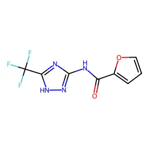 N-(5-(Trifluoromethyl)-1H-1,2,4-triazol-3-yl)furan-2-carboxamide structure